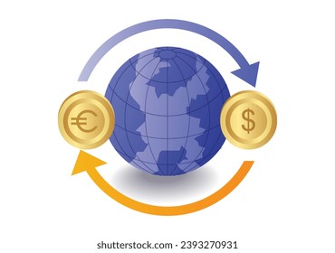 World foreign money exchange infographic concept