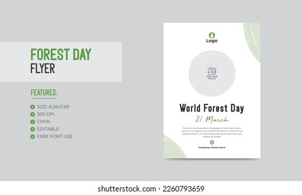 World forest Day Flyer Vorlage Naturwaldplakat Design 