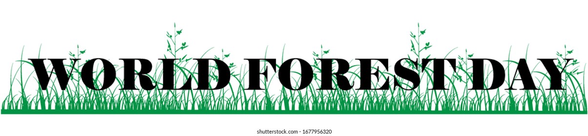 Cartel del Día Mundial del Bosque, naturaleza de la marcha 21