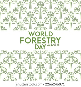 World Forestry Day. March 21. Seamless pattern tree line icon. Poster, banner, card, background. Eps 10.