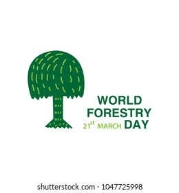 world forestry day vector illustration