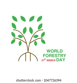 world forestry day vector illustration