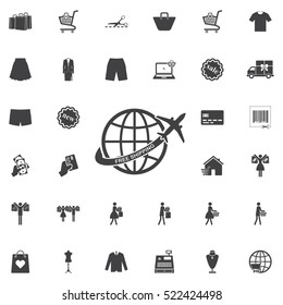 World Free Shipping icon. Universal Shop set of icons for web and mobile