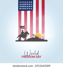 Día Mundial de la Libertad, Día de la Libertad Creativa Póster, Vector, 3D, ilustración, 9 de noviembre.