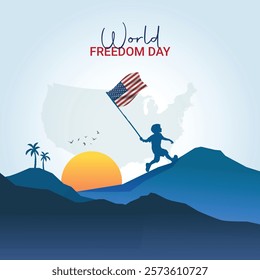 world freedom day, freedom day creative Poster, vector, 3d, illustration, november 9.