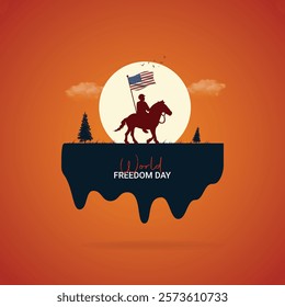 world freedom day, freedom day creative Poster, vector, 3d, illustration, november 9.