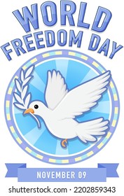 World Freedom Day Logo Design illustration