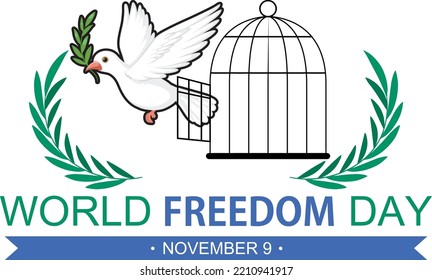 World freedom day postr template illustration