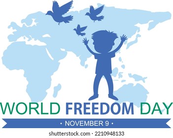 World freedom day postr template illustration