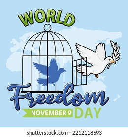 Ilustración de la plantilla del Día Mundial de la Libertad