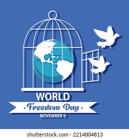 Ilustración de la plantilla del Día Mundial de la Libertad