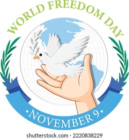World freedom day postr template illustration