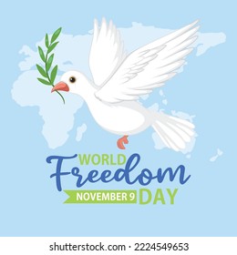 World freedom day postr template illustration