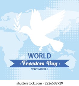 World freedom day postr template illustration