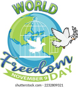 Ilustración de la plantilla del Día Mundial de la Libertad