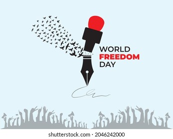 World Freedom Day. World press freedom day concept vector illustration. Just World Press Day to raise awareness of the importance of freedom of the press.