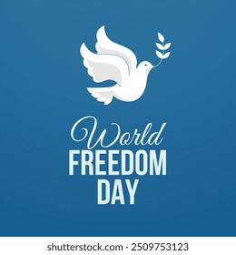 Plantilla de diseño de Vector del Día Mundial de la Libertad buena para el uso de la celebración. Diseño del Día Mundial de la Libertad. diseño plano. eps 10.