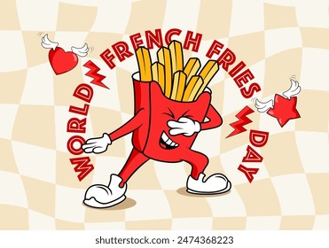 world French fries day, cartoon character French fries	