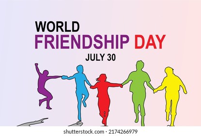 World Friendship Day Banner Concept Observed On Every July 30. Friendship Day Background, Banner, Poster