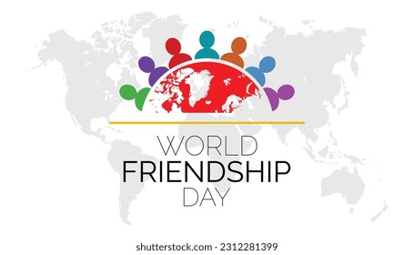 World Friendship Day banner Concept Observed on Every July 30.banner design template Vector illustration background design.
