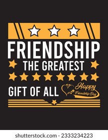 World Friendship day Typography Design, Happy Friendship day