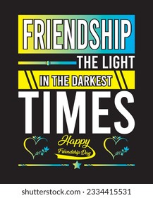 World Friendship day Typography Design, Happy Friendship day