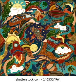 A world full of adventures. Rest and travel, new discoveries and adventures
