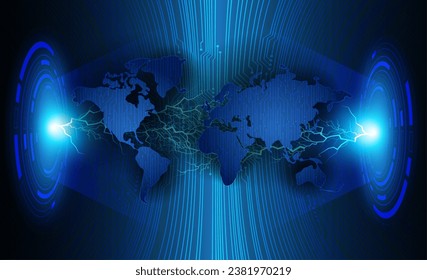 world future digital technology concept background