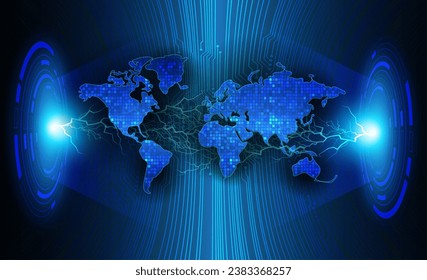 world future digital technology concept background