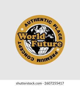 world future element t-shirt design