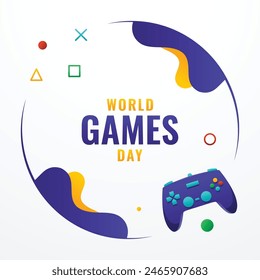 Ilustración de diseño de Vector del Día Mundial del Juegos