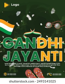 World Gandhi Jayanti day celebration promotion template design | World Gandhi Jayanti day  celebration square social media post and web banner design template | World Gandhi Jayanti day  poster banner