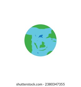 World geometric symbol simple logo vector