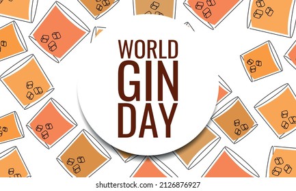 World Gin Day. Design suitable for greeting card poster and banner