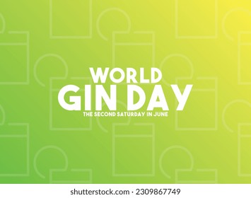 World Gin Day. The second saturday in june. Seamless pattern. Gradient background. Poster, banner, card, background. Eps 10.