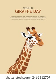 World Giraffe Day background. Vector illustration.