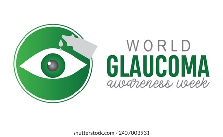 World Glaucoma awareness week is observed every year in March. Holiday, poster, card and background vector illustration design.