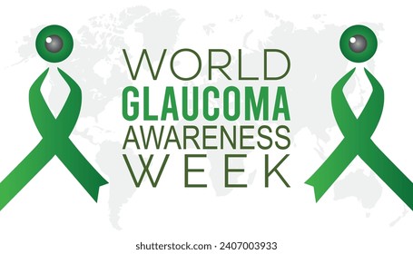 World Glaucoma awareness week is observed every year in March. Holiday, poster, card and background vector illustration design.