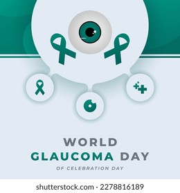 Día Mundial del Glaucoma Celebración Vector Ilustración de diseño para fondo, afiche, cartel, publicidad, tarjeta de felicitación