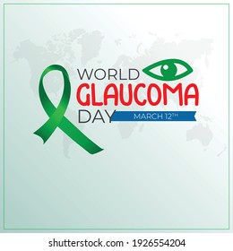 World Glaucoma Day. world map abstract background