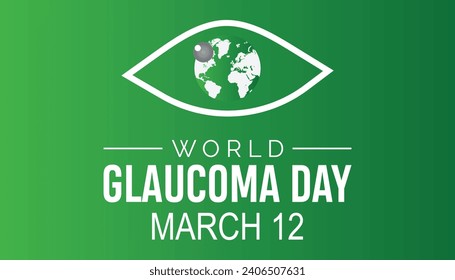 World Glaucoma day is observed every year in March. Holiday, poster, card and background vector illustration design.