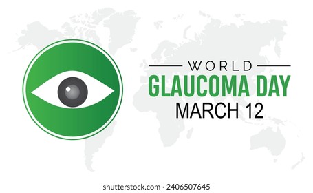 El Día Mundial del Glaucoma se observa cada año en marzo. Diseño de ilustraciones vectoriales de vacaciones, afiche, tarjeta y fondo.