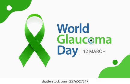 World Glaucoma day is observed every year on March 12, it is a group of eye conditions that damage the optic nerve, the health of which is vital for good vision. Vector illustration