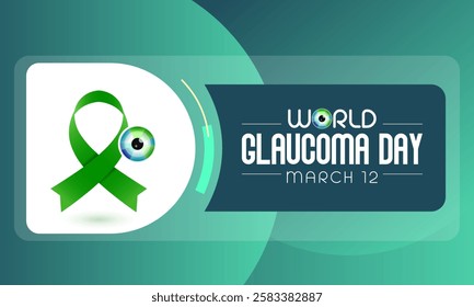 World Glaucoma day is observed every year on March 12, it is a group of eye conditions that damage the optic nerve, the health of which is vital for good vision. Vector illustration