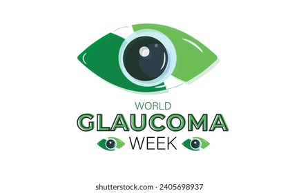World Glaucoma Week. Hintergrund, Banner, Karte, Poster, Vorlage. Vektorgrafik.