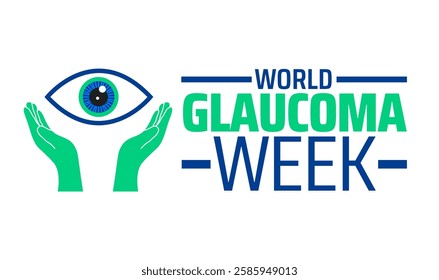 World glaucoma week background banner or poster design template. observed every year in March. Holiday concept. Use to any Template, card, poster, placard, template.