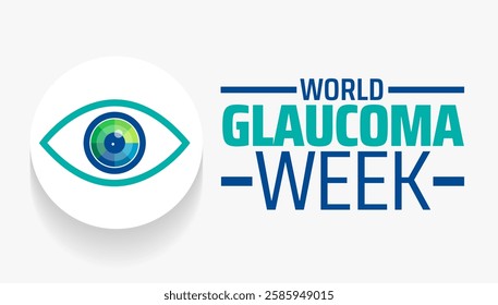 World glaucoma week background banner or poster design template. observed every year in March. Holiday concept. Use to any Template, card, poster, placard, template.