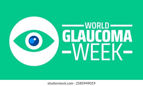 World glaucoma week background banner or poster design template. observed every year in March. Holiday concept. Use to any Template, card, poster, placard, template.