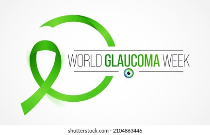 World Glaucoma Week is observed every year in March, it is a group of eye conditions that damage the optic nerve, the health of which is vital for good vision. Vector illustration