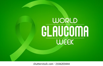 World Glaucoma Week is observed every year in March, it is a group of eye conditions that damage the optic nerve, the health of which is vital for good vision. Vector illustration